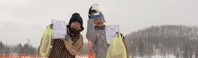 スノーデュアスロンAコース女子の部入賞