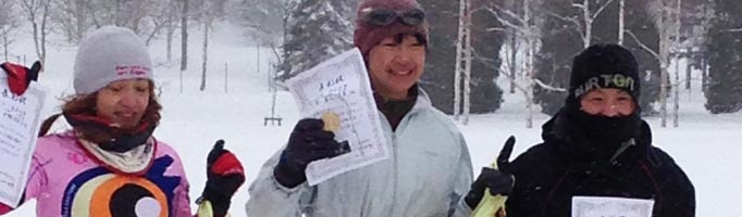 スノーデュアスロンBコース女子の部入賞