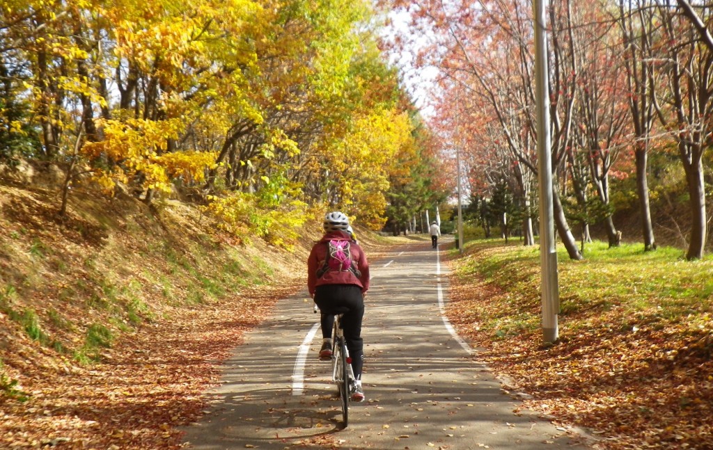 札幌サイクリングコース-紅葉