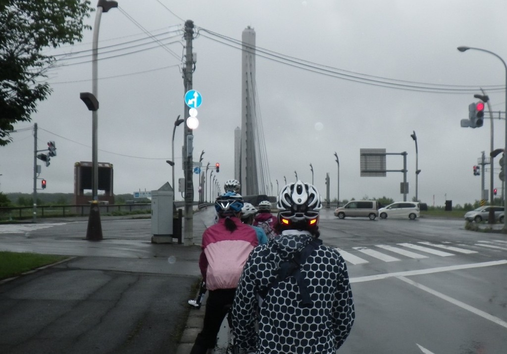 雨のサイクリング