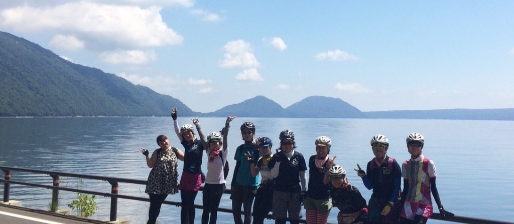 ロードバイクで支笏湖サイクリング