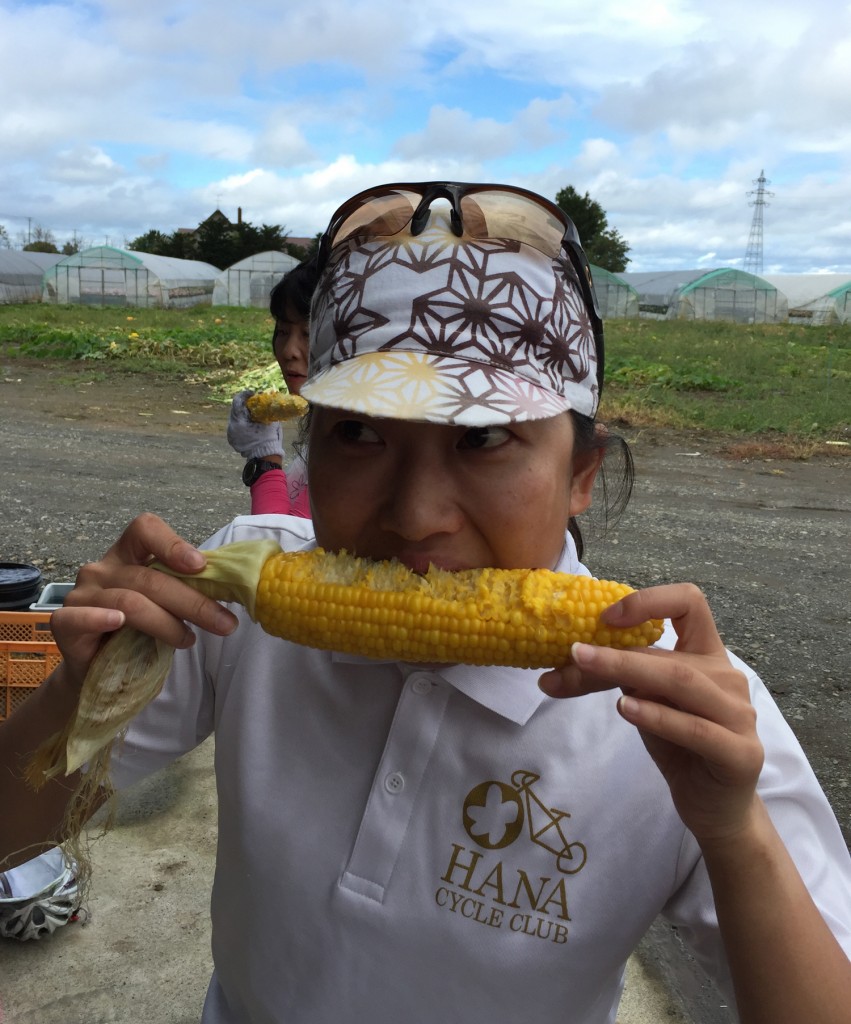 北海道で収穫サイクリング